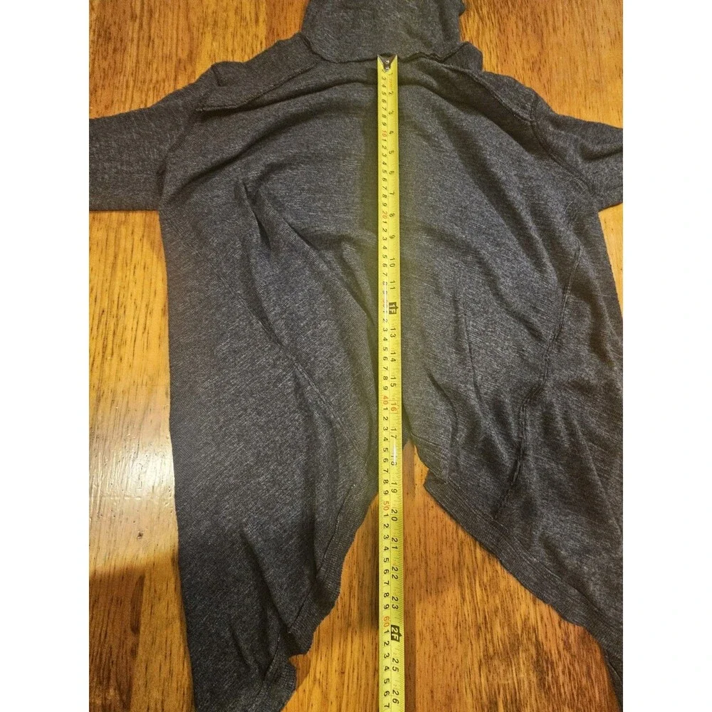 Free People We The Free Tara Split Back Turtleneck Sweater Charcoal Gray Large